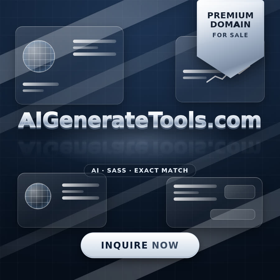 AIGenerateTools.com domain name for sale