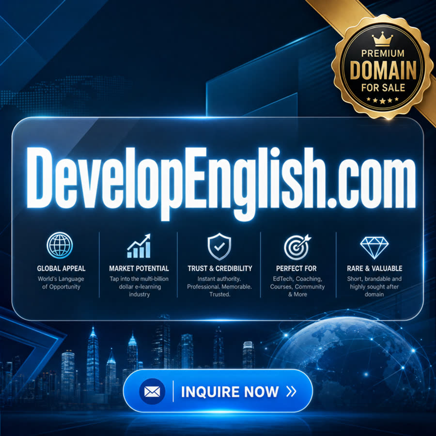DevelopEnglish.com domain name for sale