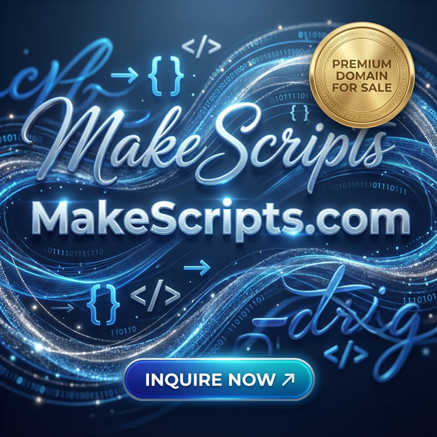 Makescripts.com domain name for sale