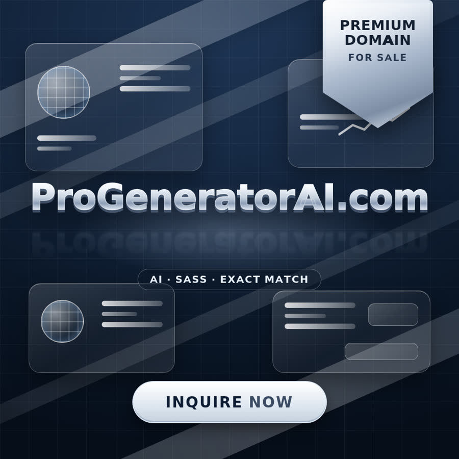 ProGeneratorAI.com domain name for sale