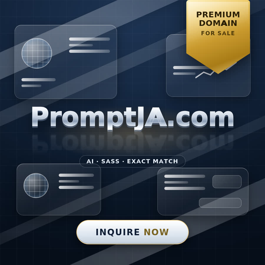 PromptJA.com domain name for sale